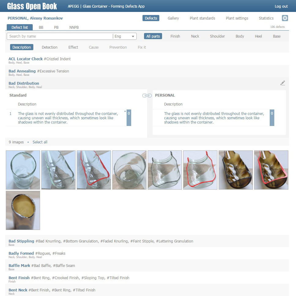 Services / Glass Forming Defects Training APEGG Ltd